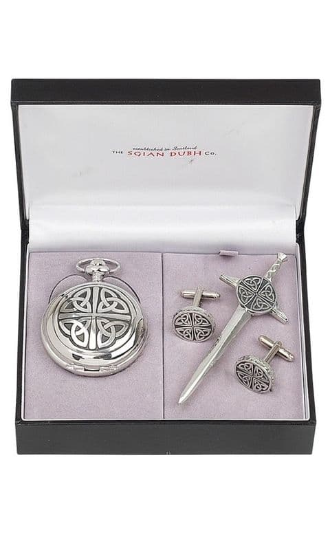 Celtic 3 Piece Quartz Pocket Watch Gift Set PWS301Q