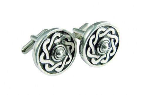 Celtic Shield Polished Cufflinks KCL9P