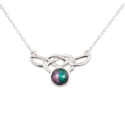 Celtic Sterling Silver Necklace – 925 Hallmarked, Heathergems Pendant, Handcrafted in Scotland