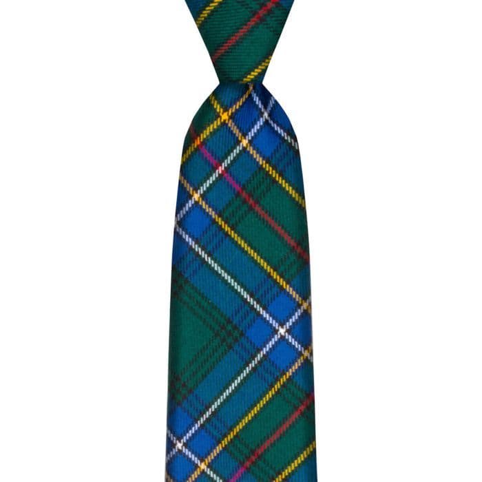 Gents Wool Neck Tie - Dunbar Modern Tartan Scottish Clan Tie, Handmade In Scotland - View #3