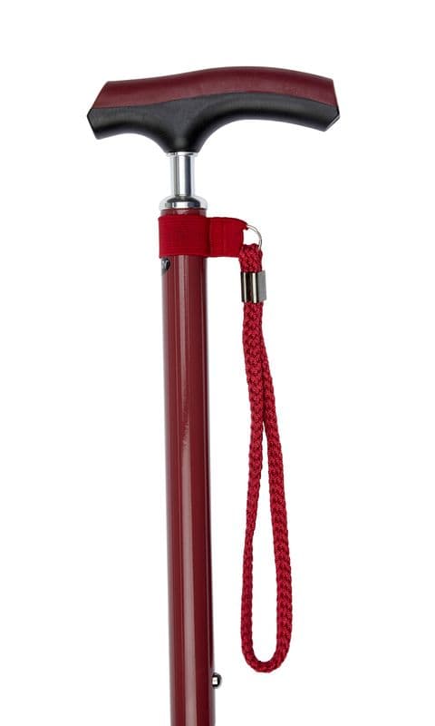 Comfy Grip Handle Adjustable Walking Stick - Lightweight, 4 Colours, TPR Handle, Height 30"-39"