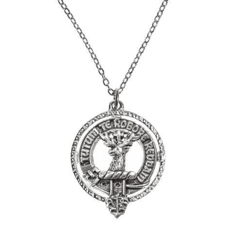 Crawford Clan Pendant | Pure Pewter Metal | Gift Presentation | 18" chain | Premium Elegant Necklace
