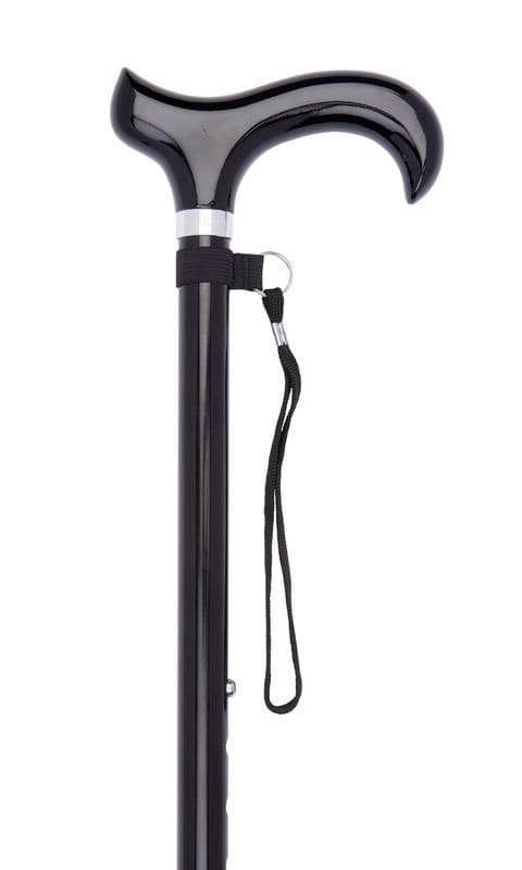 Derby Handle Adjustable Stick, Shock Absorber, Lightweight Aluminum, Height Range 29"-37", 110kg