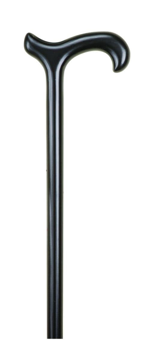 Derby Handle Walking Stick with Flame-Scorched Wooden Grip - Multiple Colours & Patterns, 36
