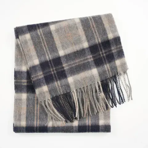 Edinburgh 100% Lambswool Scarf - Bannockbane Silver - Luxury Soft - Excellent Size