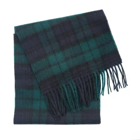Edinburgh 100% Lambswool Scarf - Black Watch Tartan - Luxury Soft - Excellent Size