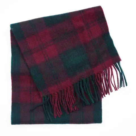 Edinburgh 100% Lambswool Scarf - Lindsay Tartan - Luxury Soft - Excellent Size