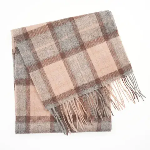 Edinburgh 100% Lambswool Scarf - MacKellar Natural Tartan - Luxury Soft - Excellent Size