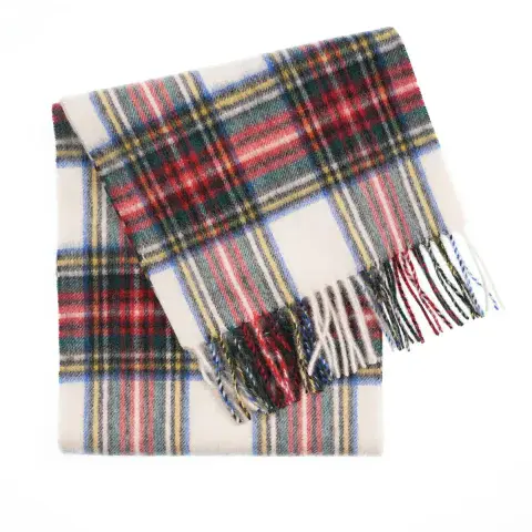 Edinburgh 100% Lambswool Scarf - Stewart Dress Tartan - Luxury Soft - Excellent Size
