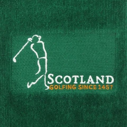 Embroidered 'Golfing since 1457' Golf Towel in Green GT1041-GREEN