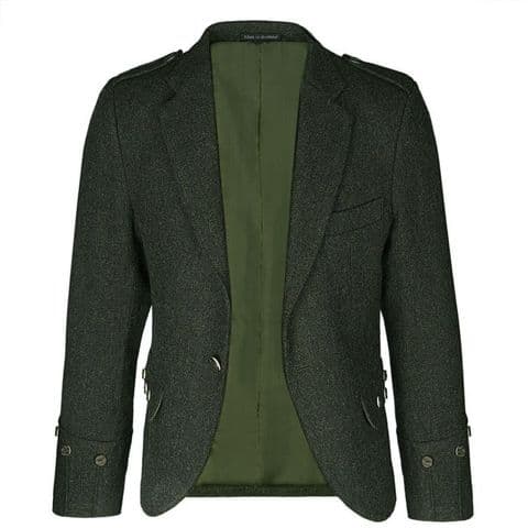 Forrester Green Shetland Tweed Argyll Kilt Jacket - 100% Pure Wool, Made to Order, 8 Weeks