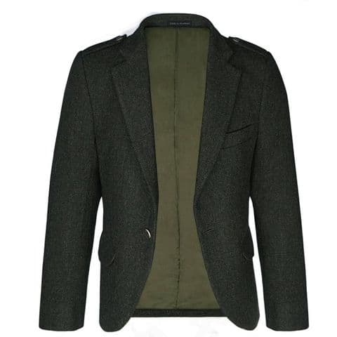 Forrester Green Shetland Tweed Crail Kilt Jacket - 100% Wool, Made to Order, 8-Week Make Time