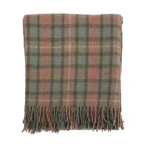 FRASER HUNTING WEATHERED HIGHLAND WOOL BLEND TARTAN BLANKET / THROW EXTRA WARM