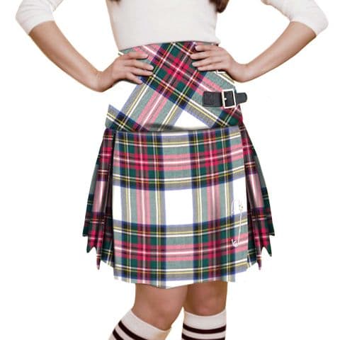 Girls Tartan mini Stacey Kilt in Dress Stewart - Pleated School skirt Red Plaid checkered - Gift