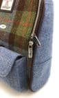 Harris Tweed Grey/Black Tartan Mini Backpack - 100% Wool - Gift for Men & Women - LB1013-COL095