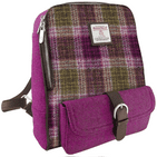 Harris Tweed Heather Check Mini Backpack - 100% Wool - Gift for Men & Women - LB1013-COL125