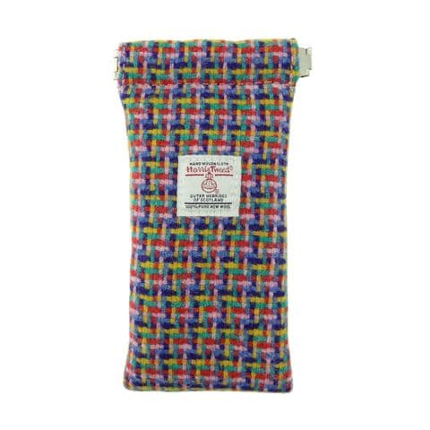 Harris Tweed Jazzy Weave Tartan Glasses Case - Scottish Heritage Accessory for Men & Women