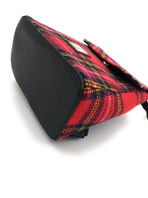 Harris Tweed Hunting Flask Grey with Rust Overcheck