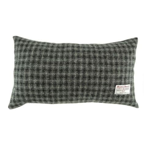 Harris Tweed Rectangular Cushion in Grey Dogtooth LB4001-COL61