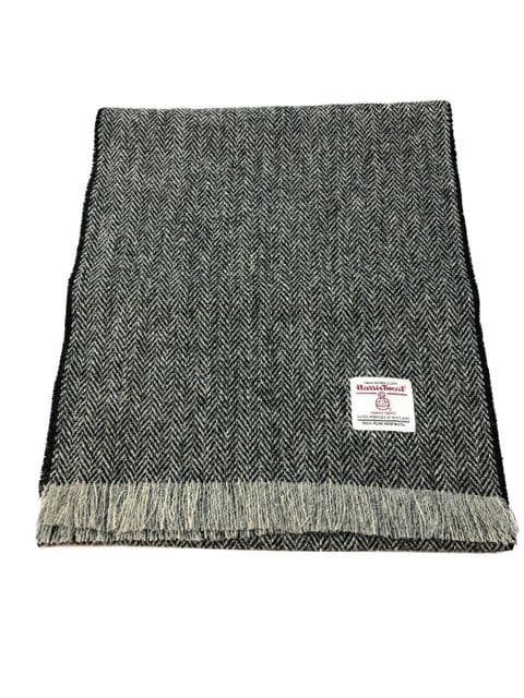 Harris Tweed Scarf Classic Herringbone Made in Scotland - 150cm x 26cm