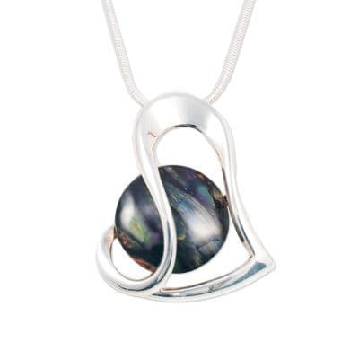 Heart Silver Plated Pendant – Handcrafted Heathergems Jewellery with 18" Snake Chain