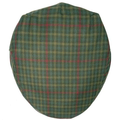 Heiton Estate Check Barnton Flat Cap - 100% Pure Wool, Lightweight Tartan Fabric, S to XL