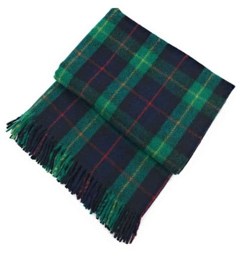 Highland Wool Blend Tartan Blanket Throw | Farquhason Tartan | Cosy Living Room Accessory