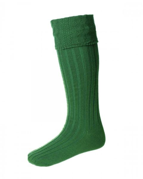 House of Cheviot Glenmore Kilt Hose Socks Ancient Green Made in Scotland
