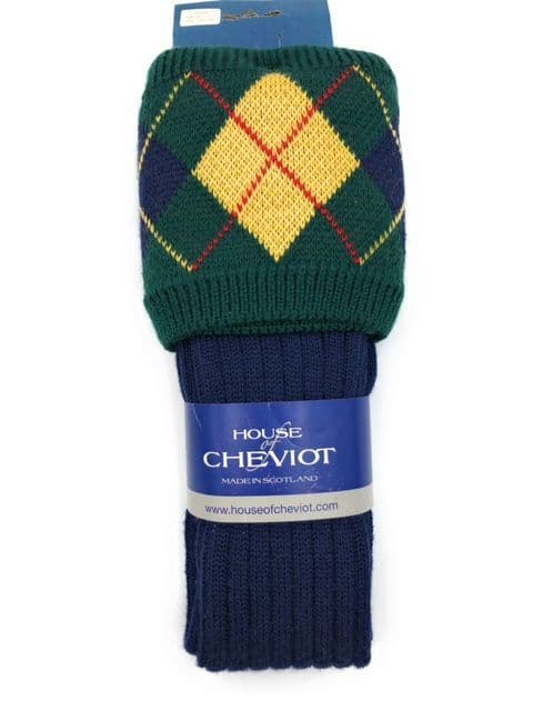 House of Cheviot Luxury Merino Wool Blend Pipe Band Kilt Hose Hunting Scott Made in Scotland
