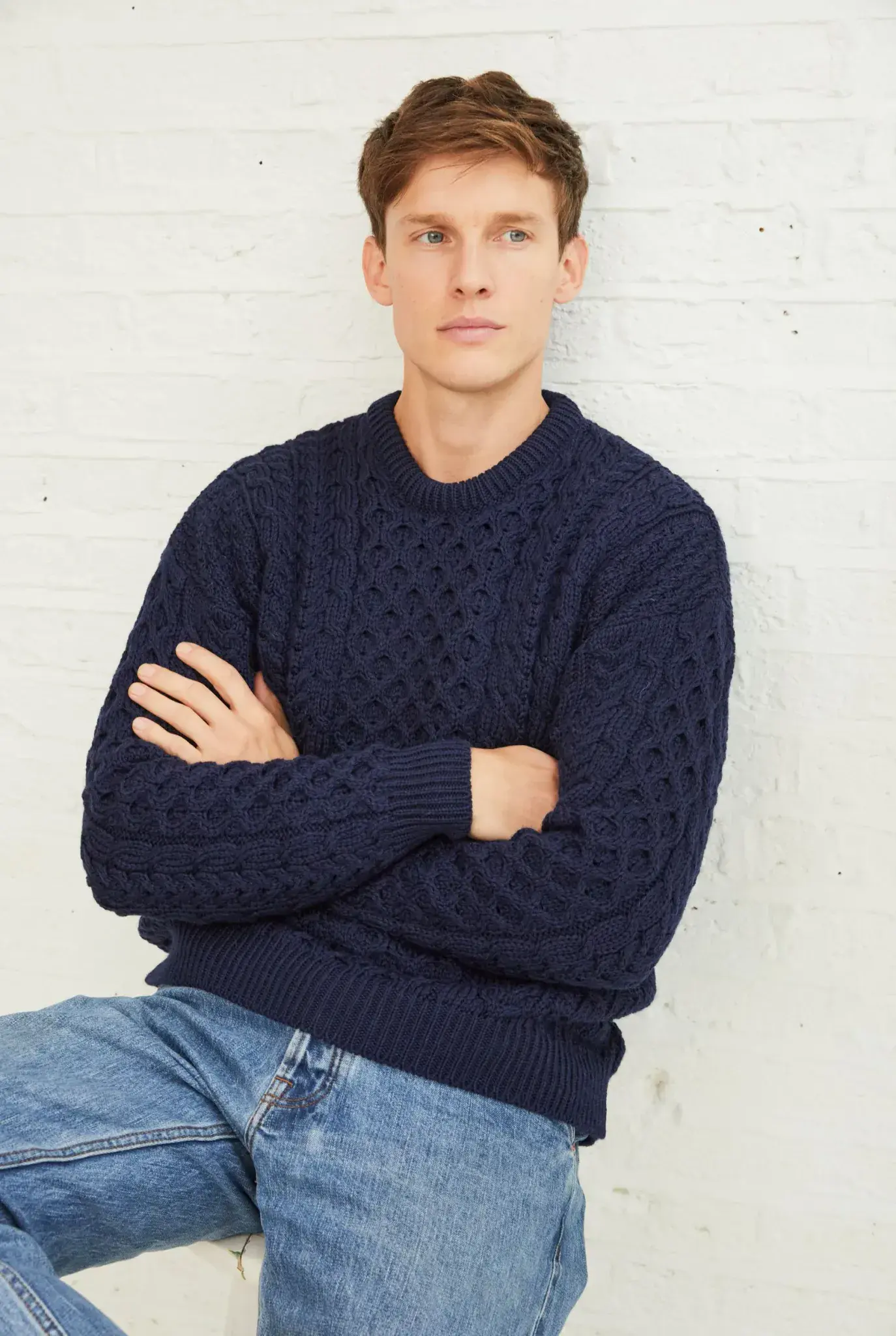 エンノイ ennoy MERINO WOOL SWEATER (NAVY) L ENNOY Merino Wool