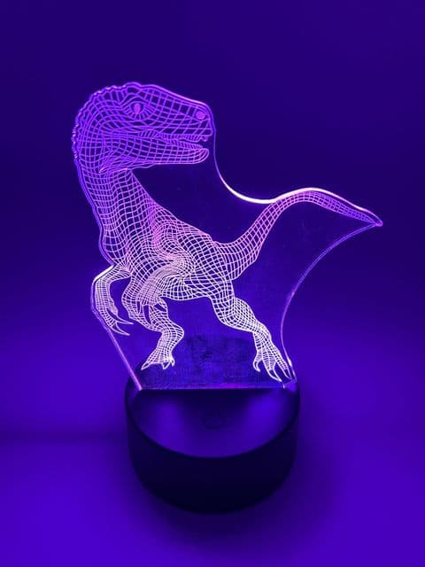 Jurassic Raptor Table Light | 7 Colour Changing Light | Touch Control