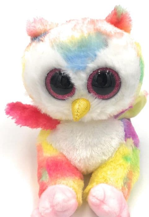 Keel Toys Animotsu 15cm Hooty Rainbow Owl Soft Toy Bird Plush