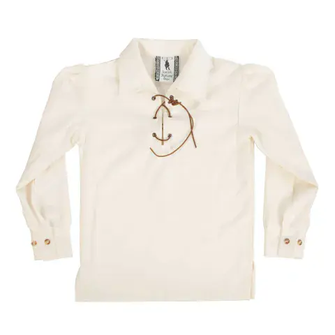 KIDS SCOTTISH TRADITIONAL DELUXE GHILLIE SHIRT NATURAL