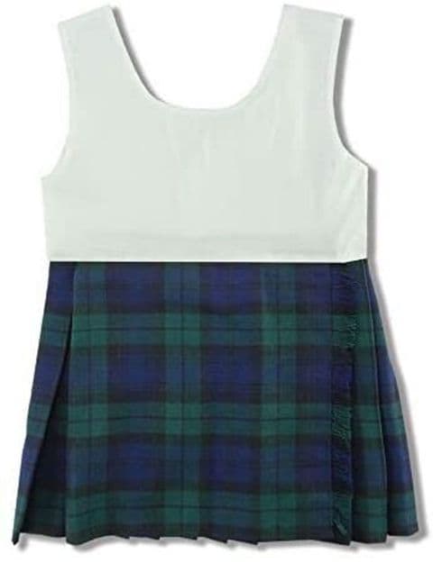 Kids Tartan Bodice Kilt with Apron Front in Black Watch Brand New
