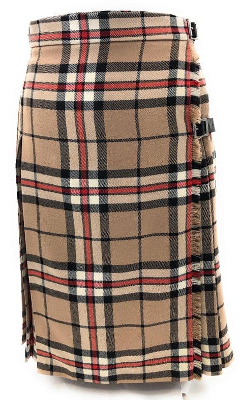 Ladies Camel Thomson length 22" inch Tartan Kilt made in Scotland Brand New