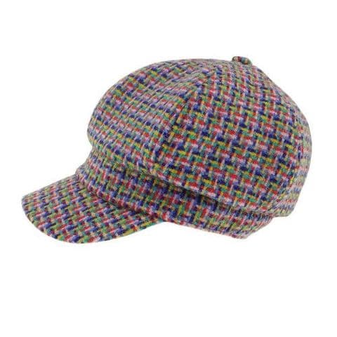 Ladies Harris Tweed One Size Ladies Cap in Jazzy Weave GH0375-COL116