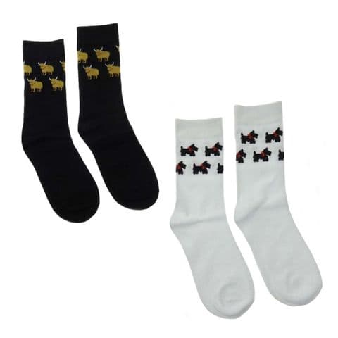 Ladies Socks Set | Cotton Blend | Scottish Heritage Novelty | Scottish Souvenir Gift for Women
