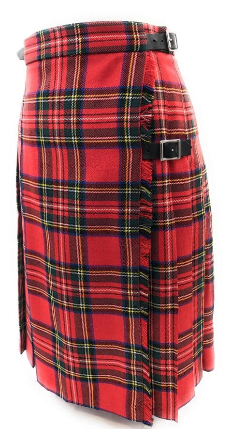 Ladies Stewart Royal Tartan Kilt Length 22 Size 6 made in Scotland Brand New