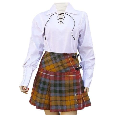 Ladies Tartan Mini Kilt Skirt for women - Traditional Scottish Plaid Dress - Buchanan Antique Tartan