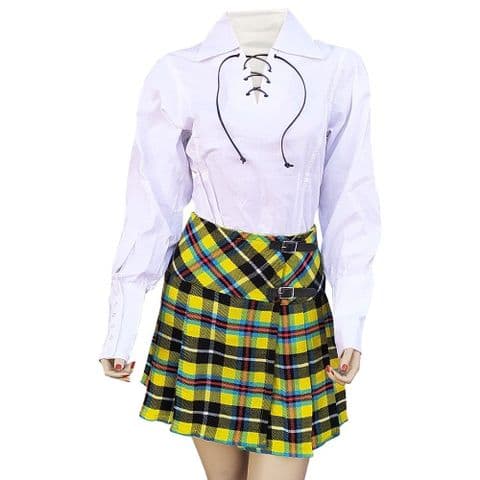 Ladies Tartan Mini Kilt Skirt for women - Traditional Scottish Plaid Dress - Cornish National Tartan