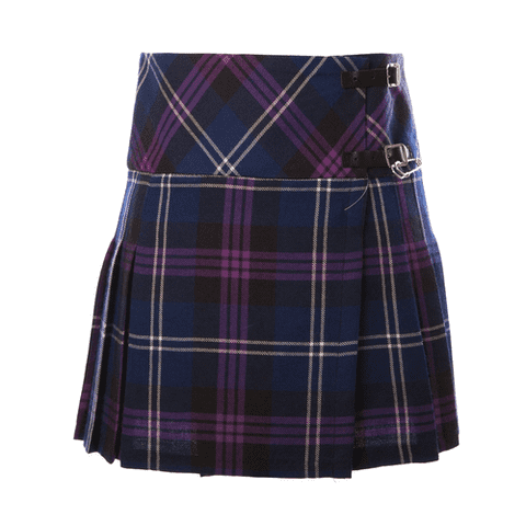 Ladies Tartan Stacey Kilt | 18.5" Skirt for Women | Heritage of Scotland | Two Leather Strap Buckles