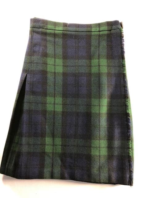 Ladies Wool Kilt Black Watch Tartan