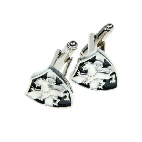 Lion Rampant & Saltire Shield Cufflinks KCL32P