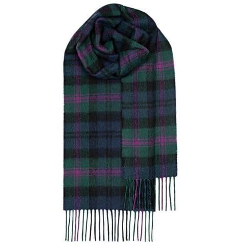 Lochcarron Bowhill Baird Modern Tartan Lambswool Scarf