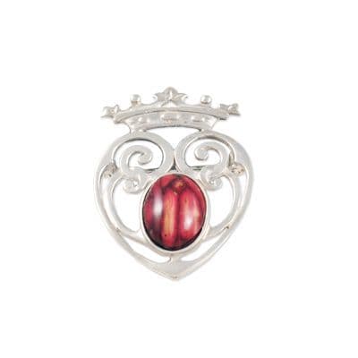 Luckenbooth Sterling Silver Brooch – Heart-Shaped Scottish Love Token, Handcrafted in Scotland