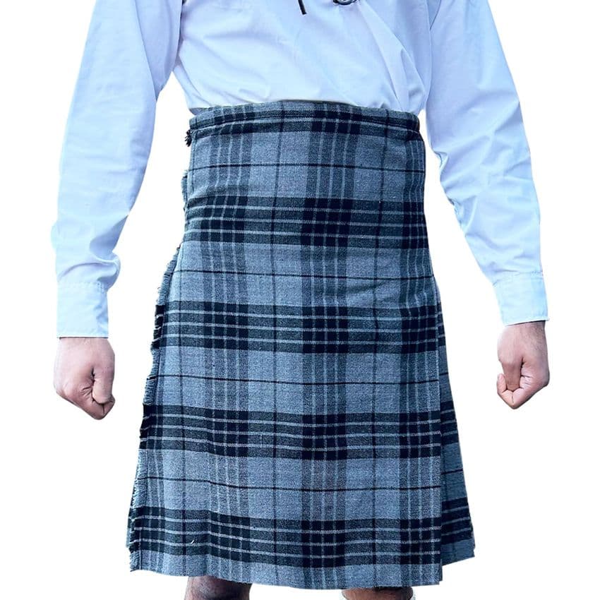 Flashes De Kilt Tartanista Homme - Uni Ou Tartan - Gris Granite - Mollet Max 43 Cm