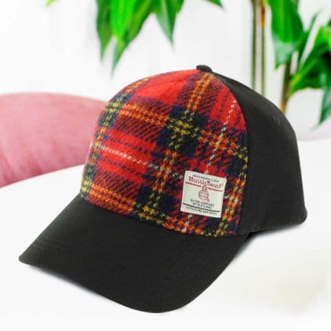 Men's Authentic Harris Tweed Baseball Cap in Royal Stewart Tartan BC1000-COL 24