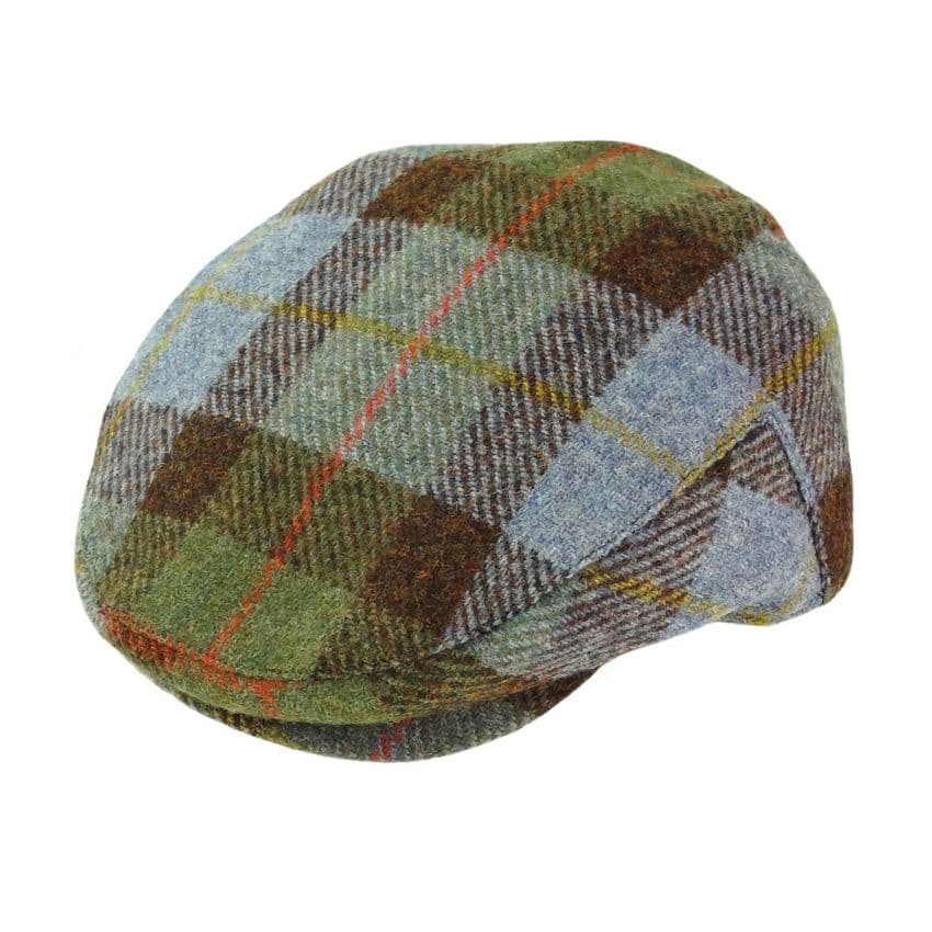 Men's Authentic Harris Tweed Flat Cap in MacLeod Tartan - Gents Gift - GH0795-COL15