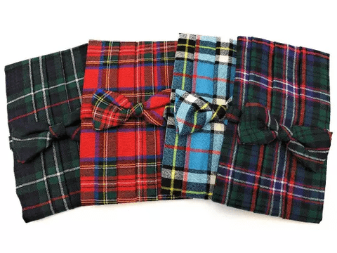 Men's Tartan Cummerbund and Bow Tie Set, 100% Pure Wool, Multiple Tartans, Christmas Gift