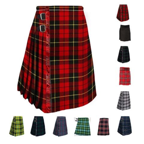 Men's Value Scottish Stag Party Kilt - 5 Yard - Wallace Tartan - Waist UK30-46 Available
